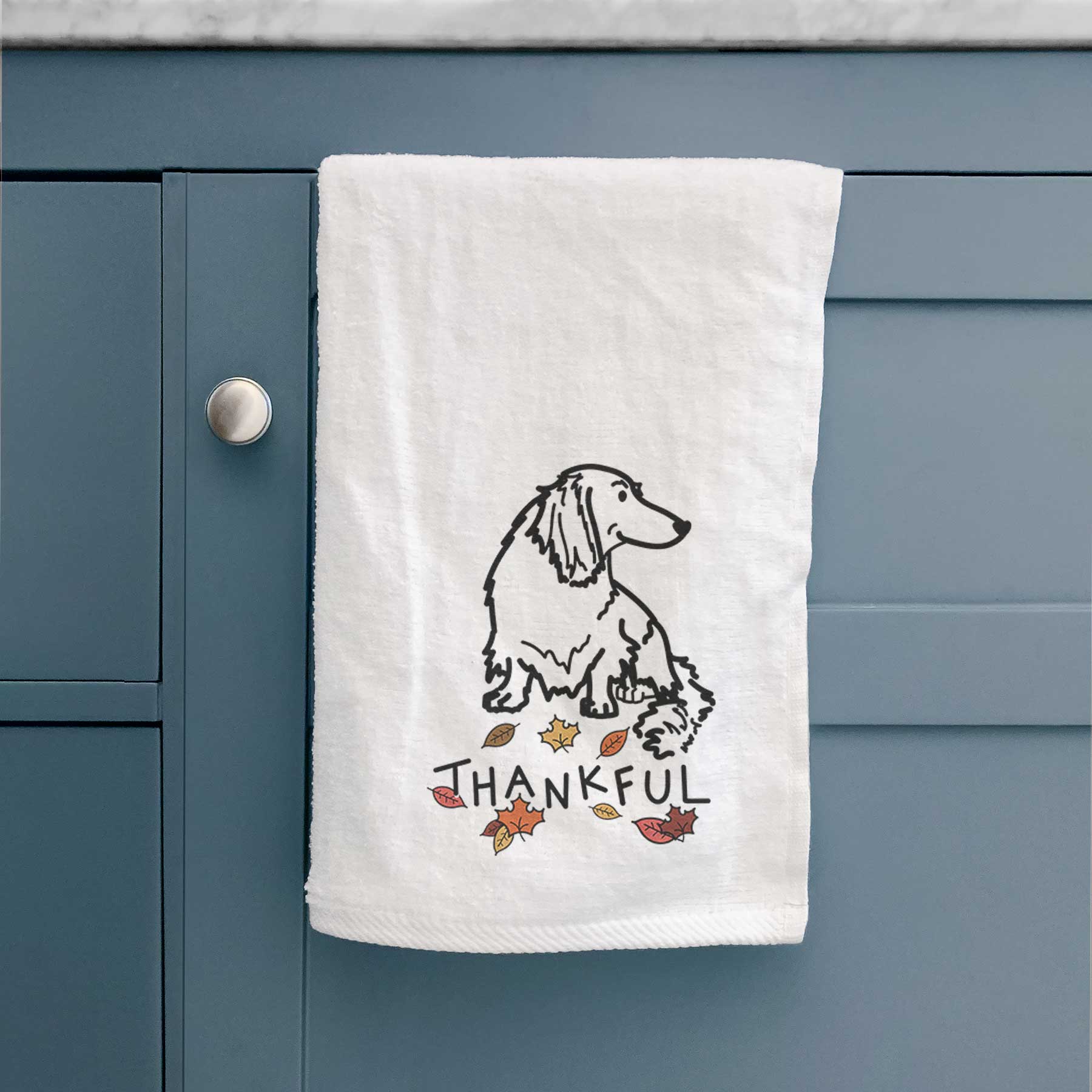 Thankful Dachshund - Bella - Decorative Hand Towel