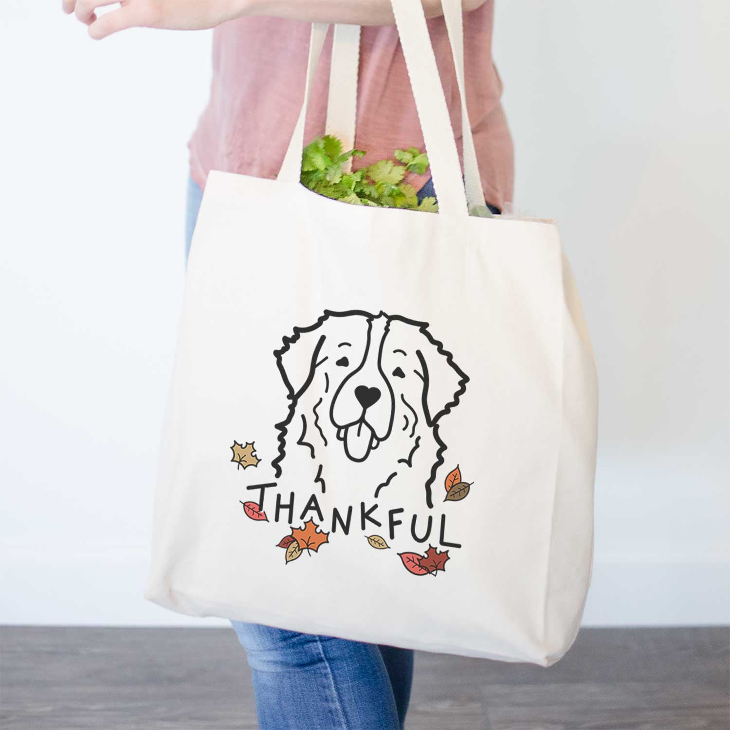 Thankful Bernese Mountain Dog - Tote Bag