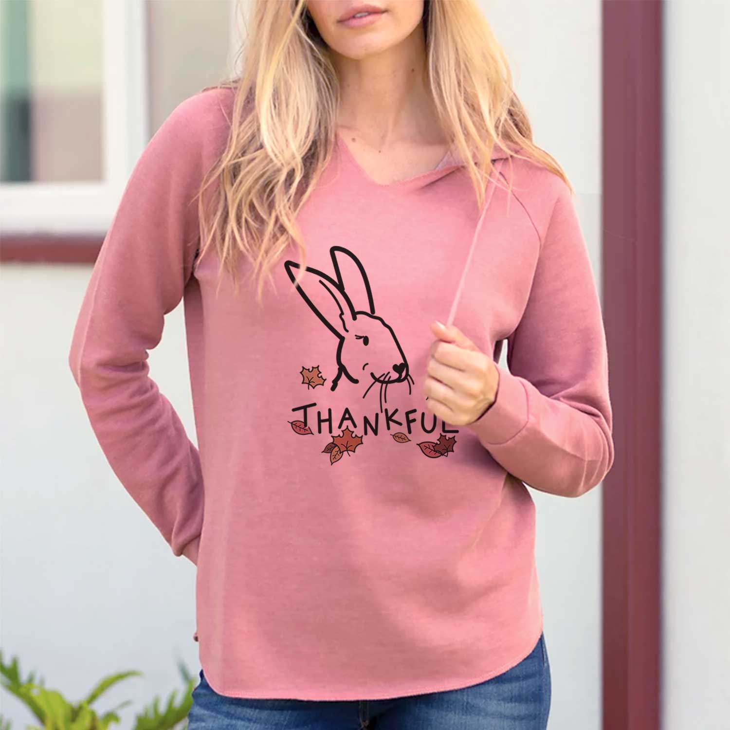 Thankful Rex Rabbit - Betsy - Cali Wave Hooded Sweatshirt