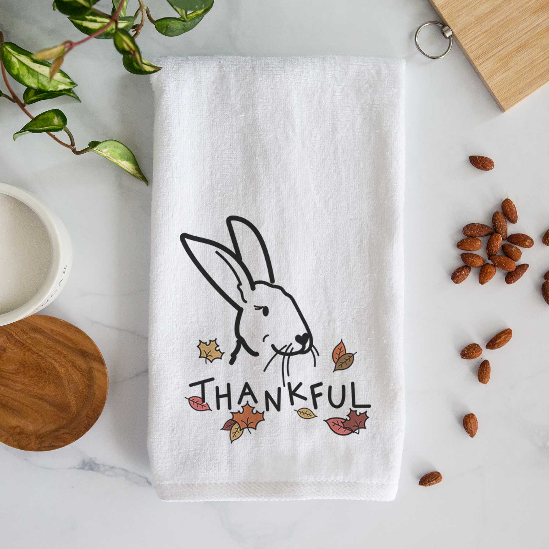 Thankful Rex Rabbit - Betsy - Decorative Hand Towel