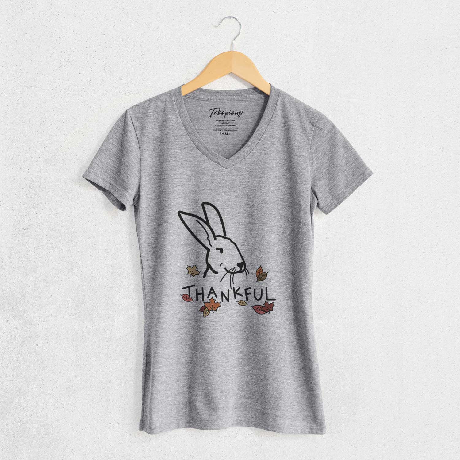 Thankful Rex Rabbit - Betsy - Women's V-neck Shirt