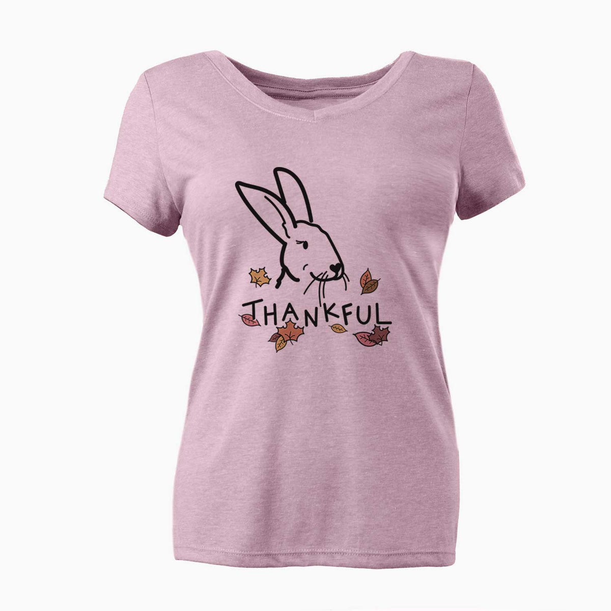 Thankful Rex Rabbit - Betsy - Women's V-neck Shirt