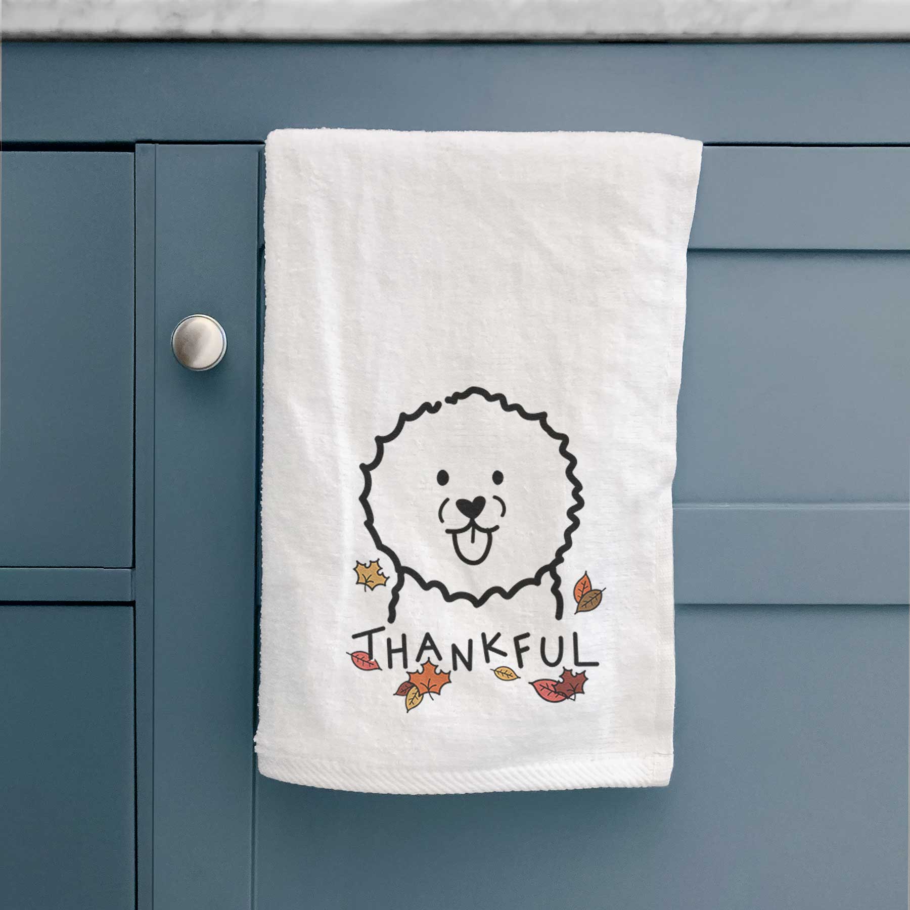 Thankful Bichon Frise - Decorative Hand Towel