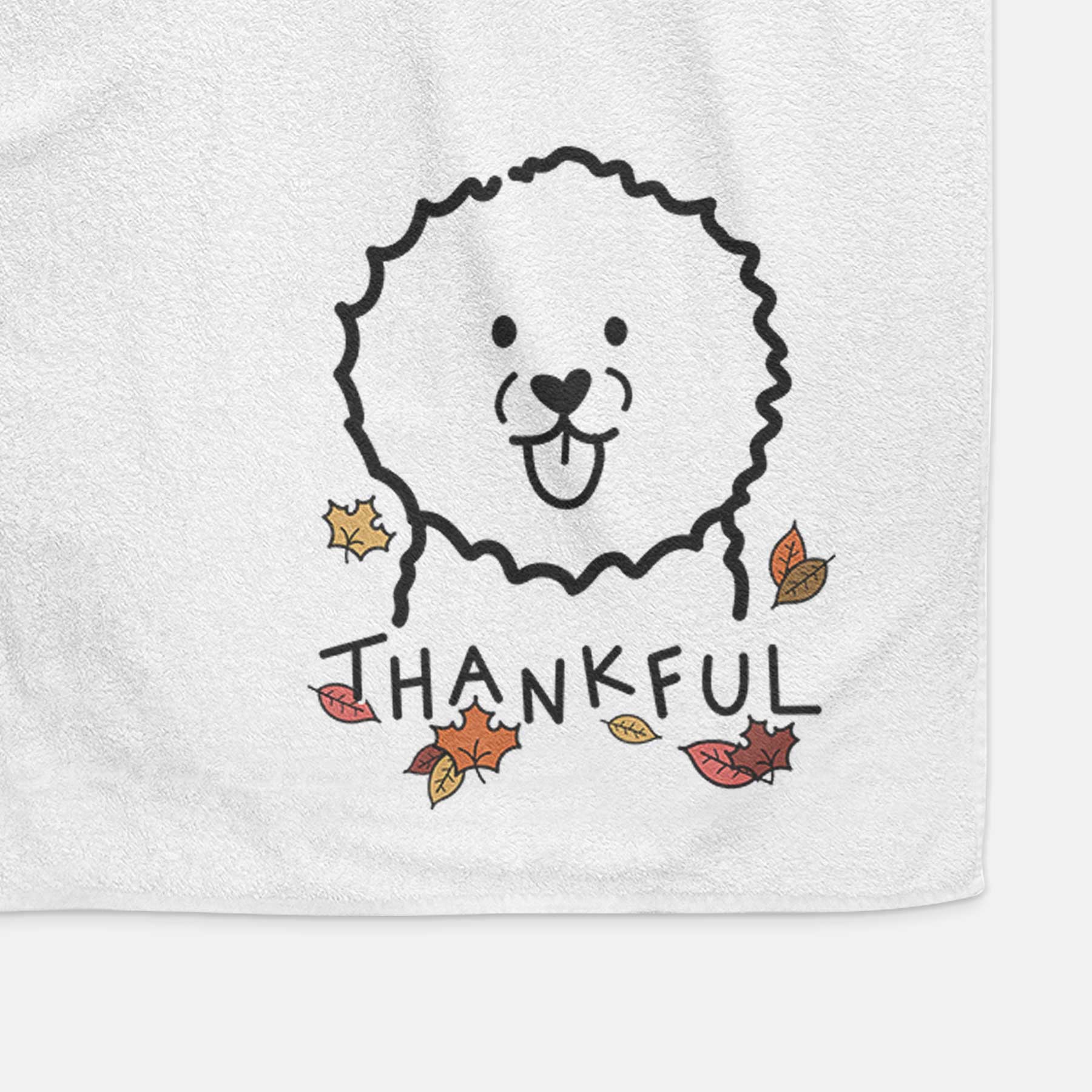 Thankful Bichon Frise - Decorative Hand Towel