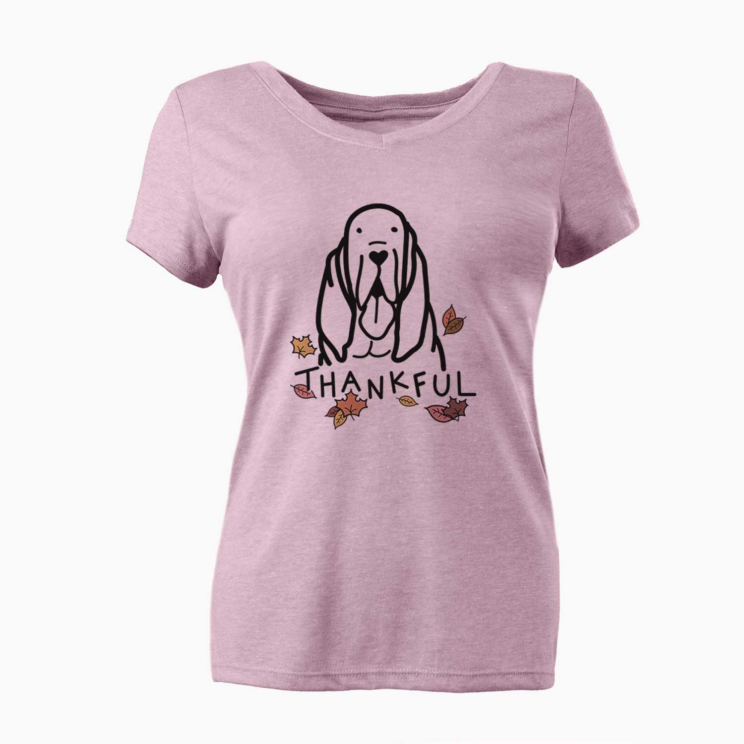 Thankful Bloodhound - Women's V-neck Shirt