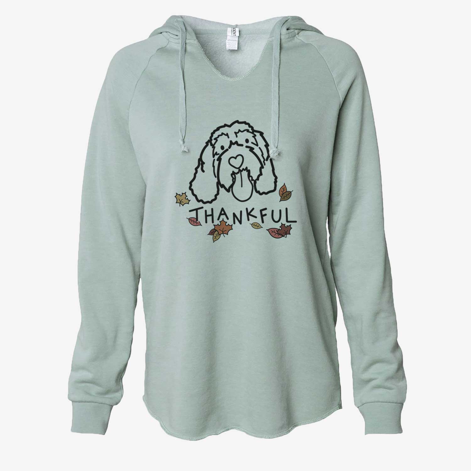 Thankful Portguese Water Dog - Bo - Cali Wave Hooded Sweatshirt