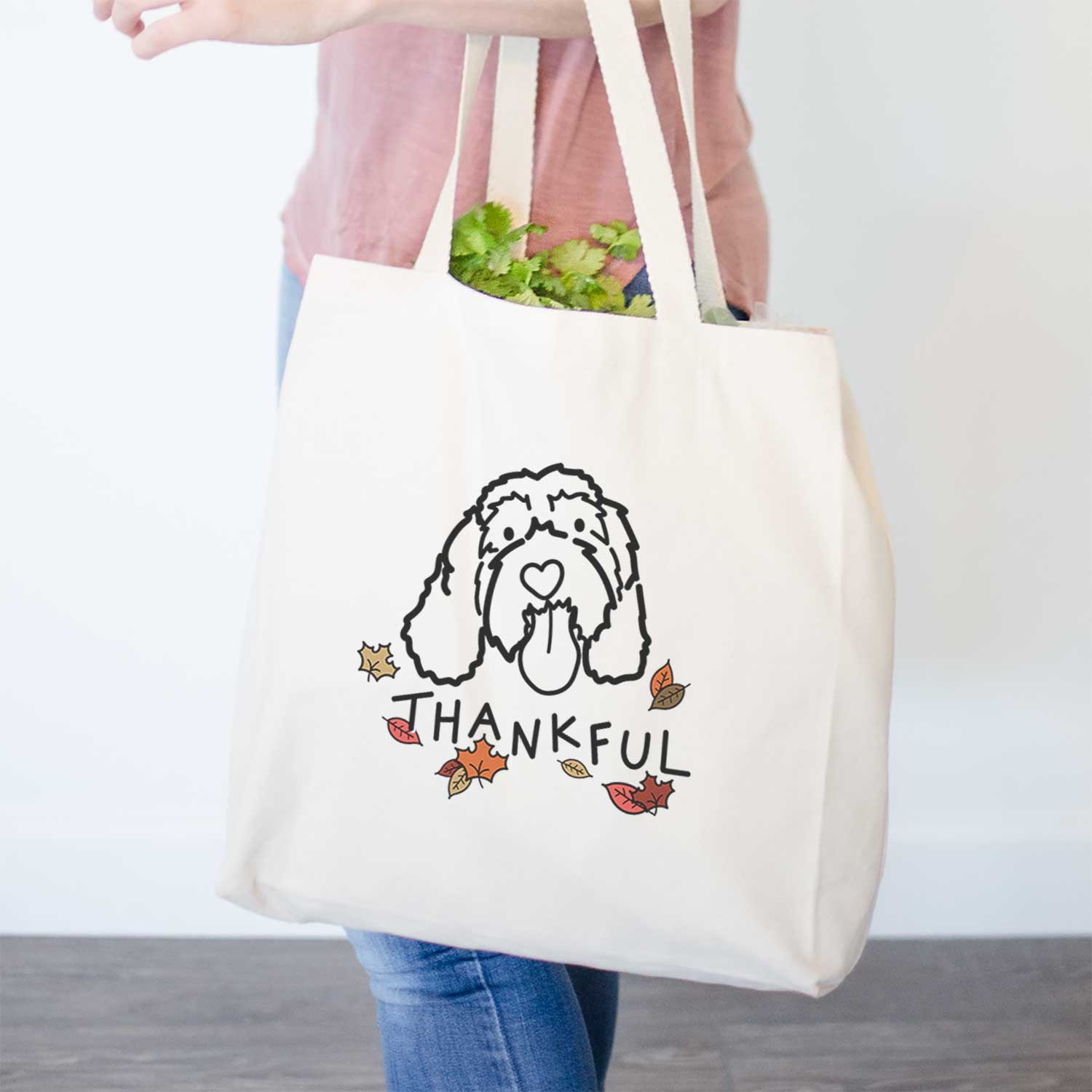 Thankful Portguese Water Dog - Bo - Tote Bag