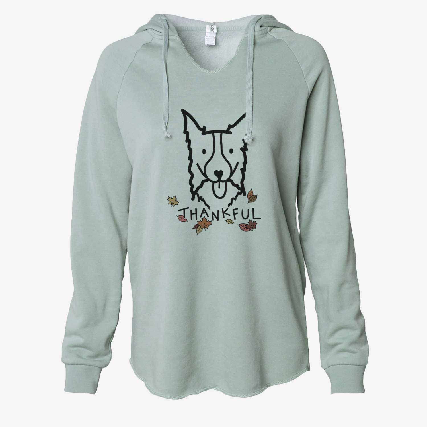 Thankful Border Collie - Cali Wave Hooded Sweatshirt