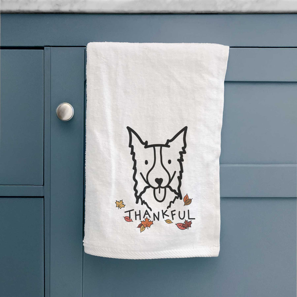 Thankful Border Collie - Decorative Hand Towel