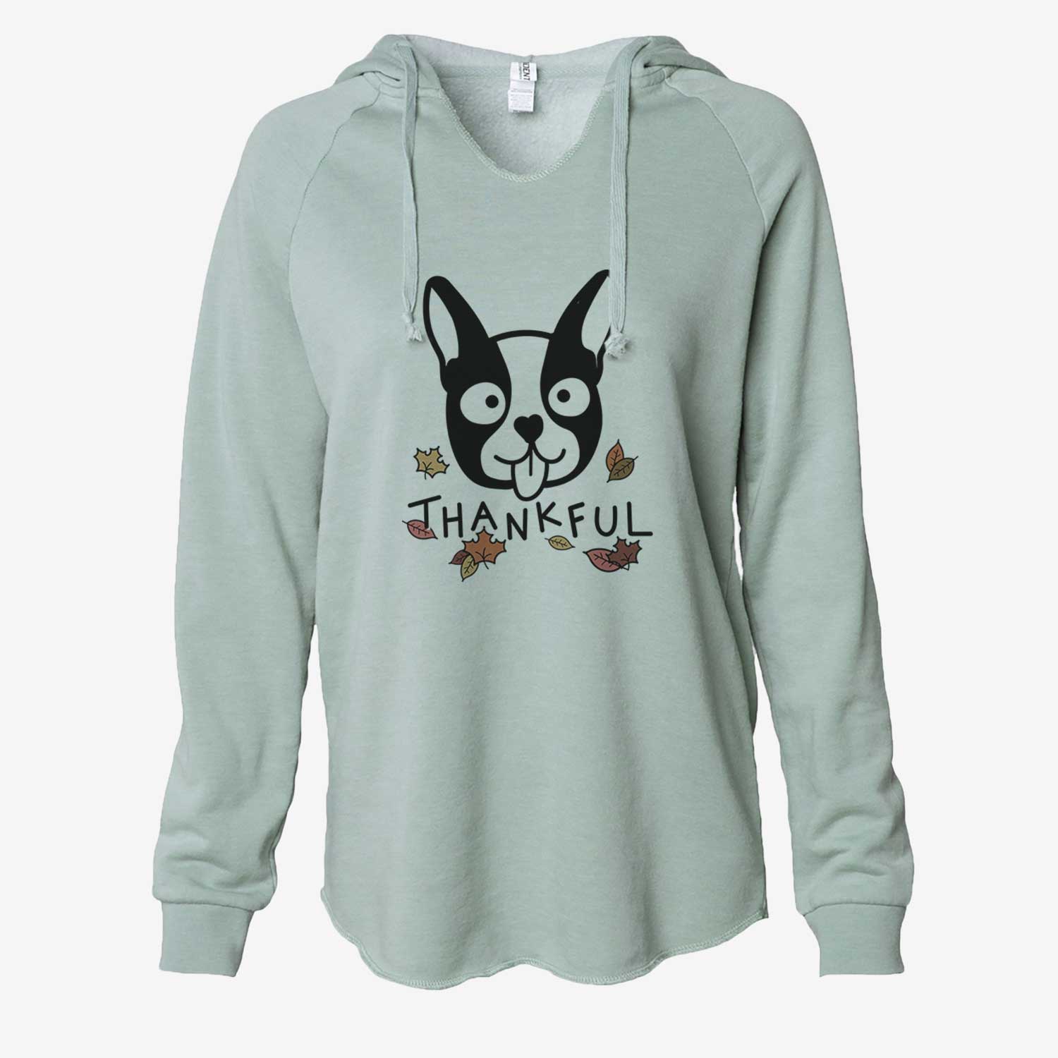 Thankful Boston Terrier - Cali Wave Hooded Sweatshirt