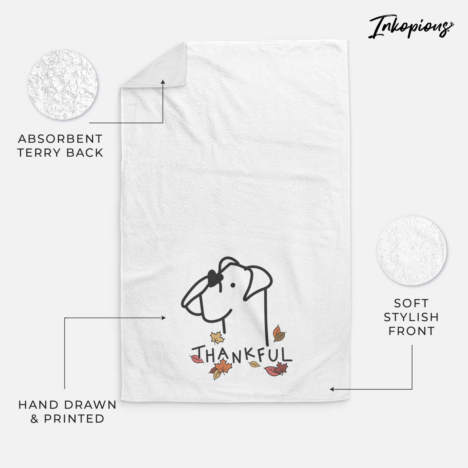 Thankful Boxer - Decorative Hand Towel