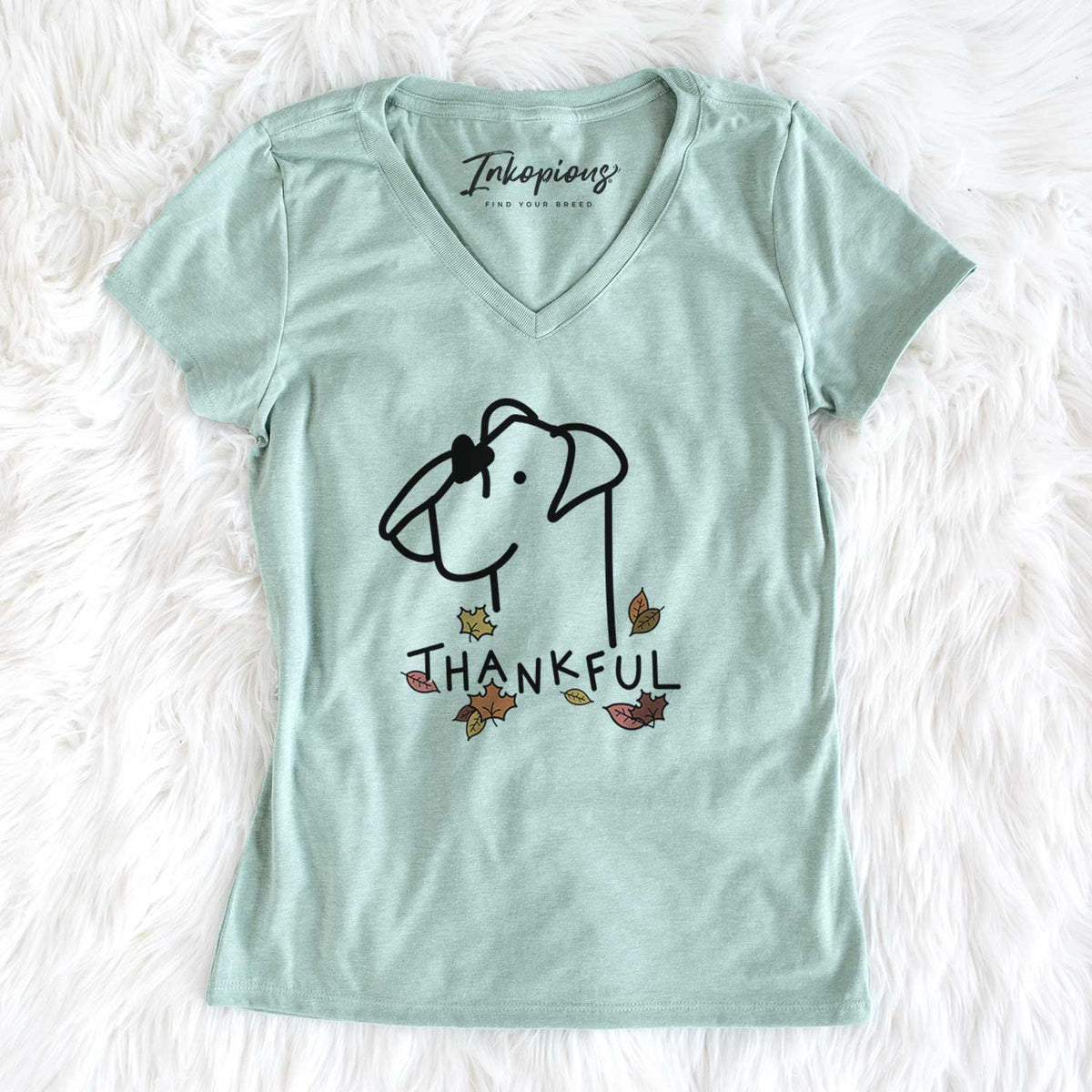 Thankful Boxer - Women&#39;s V-neck Shirt