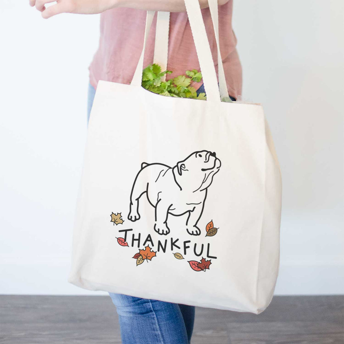 Thankful English Bulldog - Bruno - Tote Bag