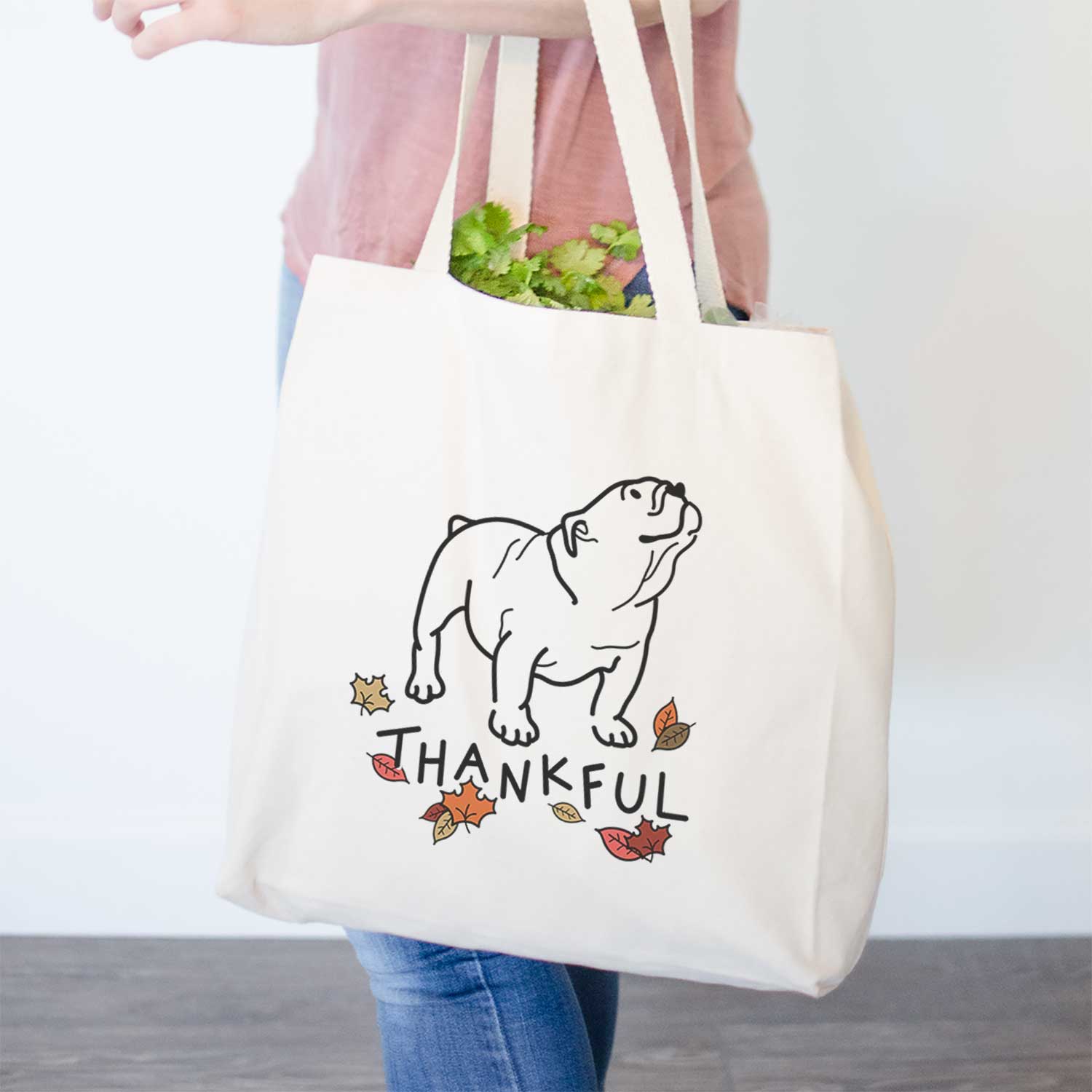 Thankful English Bulldog - Bruno - Tote Bag