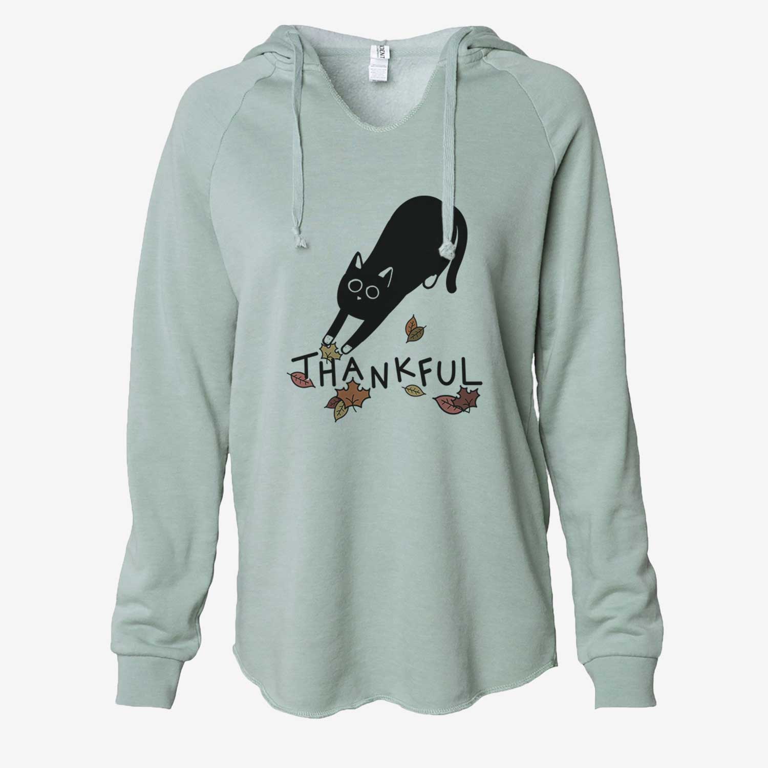 Thankful Black Cat - Bug - Cali Wave Hooded Sweatshirt