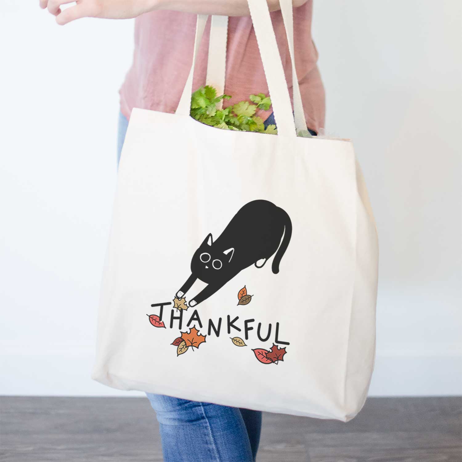 Thankful Black Cat - Bug - Tote Bag