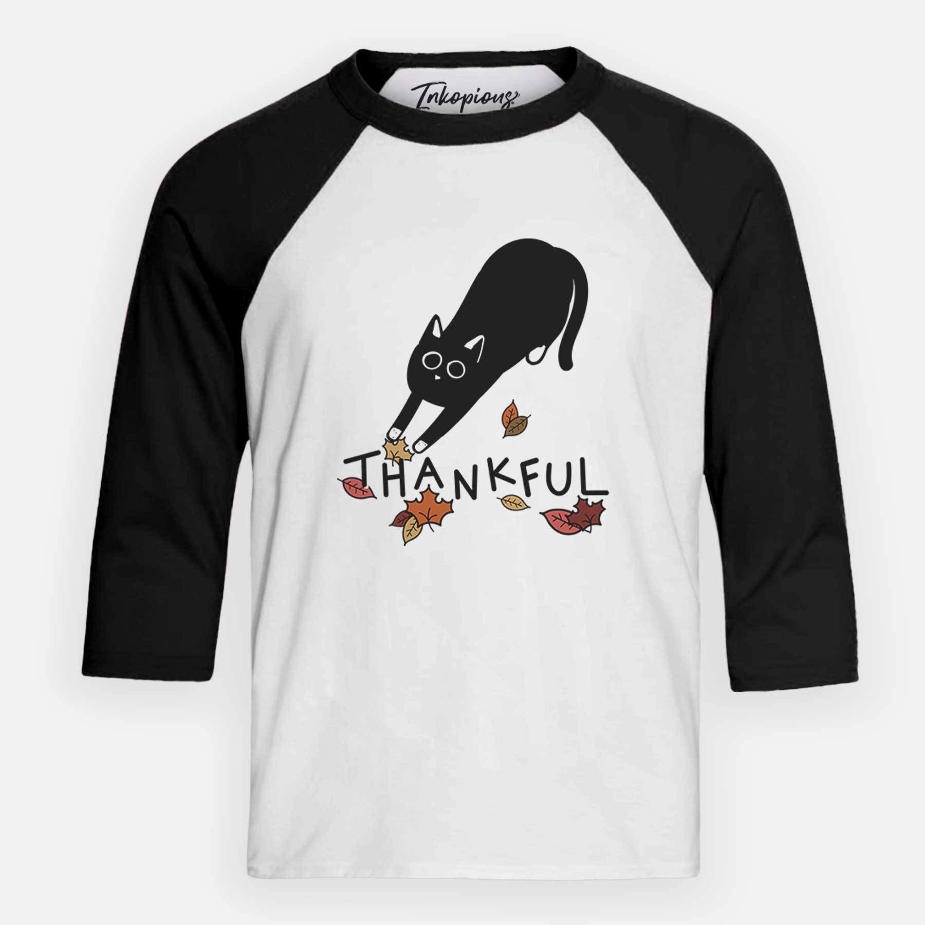 Thankful Black Cat - Bug - Youth 3/4 Long Sleeve