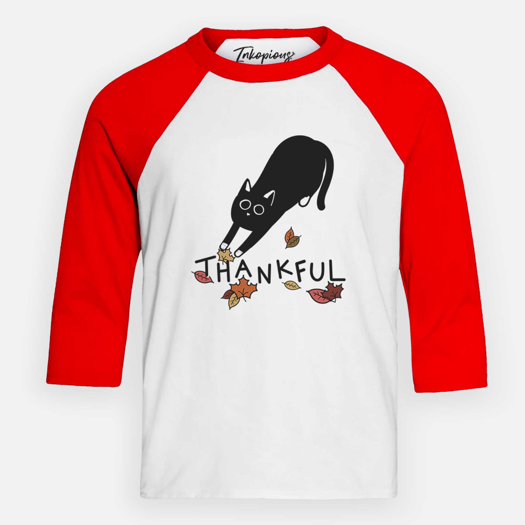 Thankful Black Cat - Bug - Youth 3/4 Long Sleeve