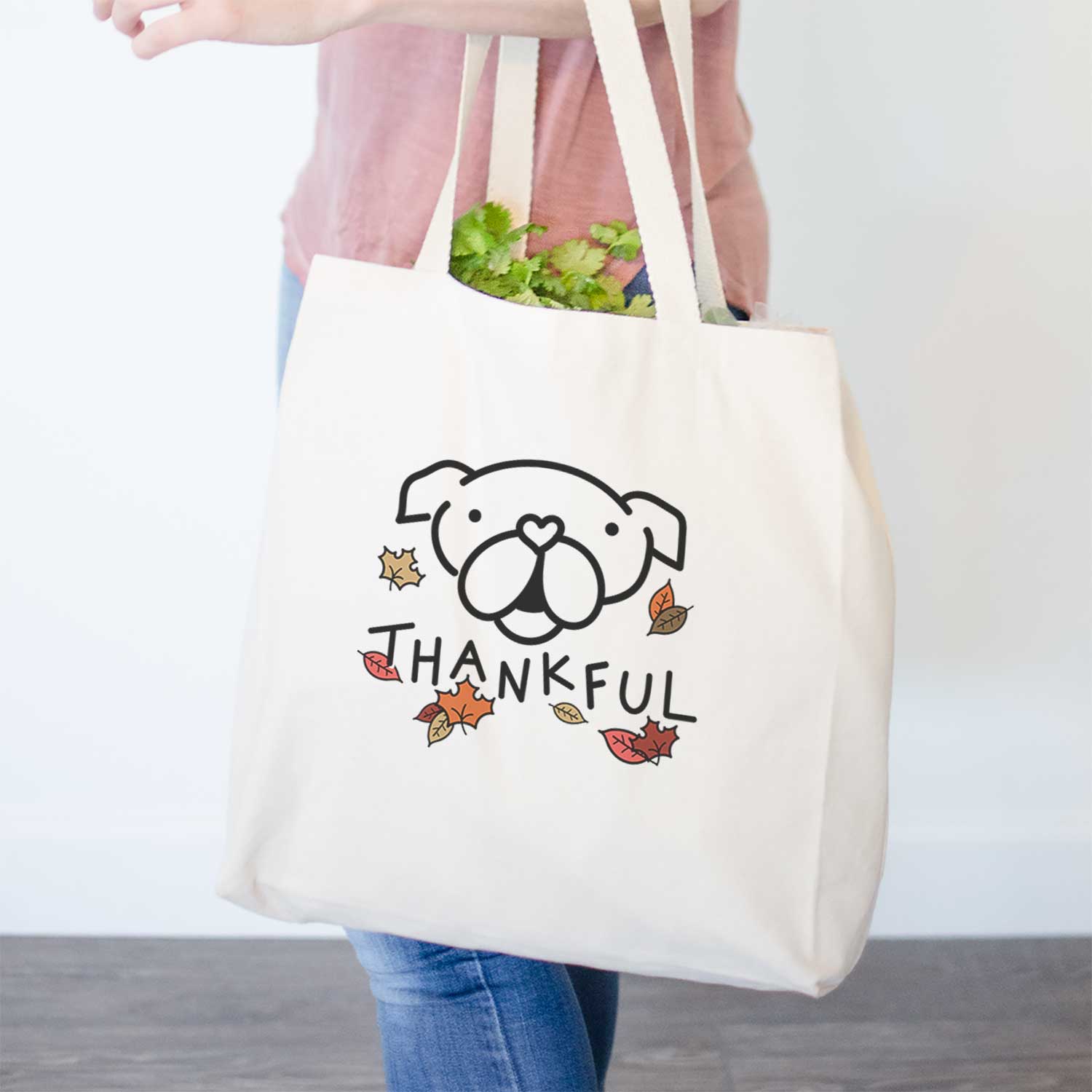 Thankful English Bulldog - Tote Bag