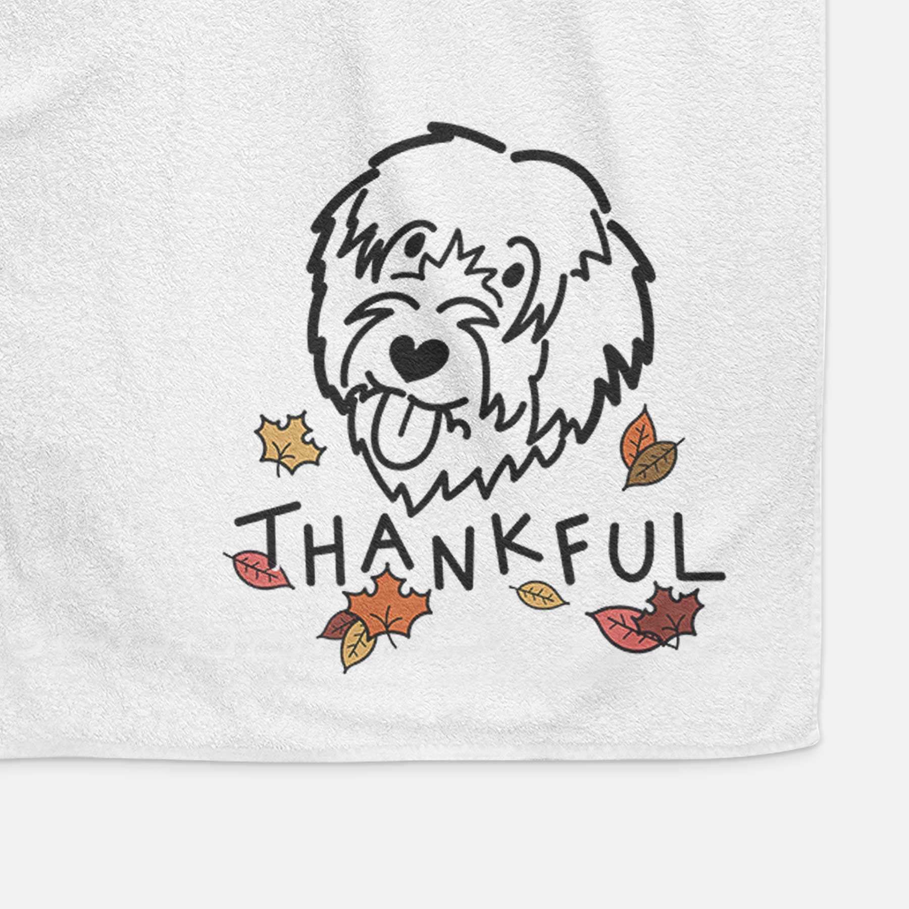 Thankful Catalan Sheepdog - Decorative Hand Towel