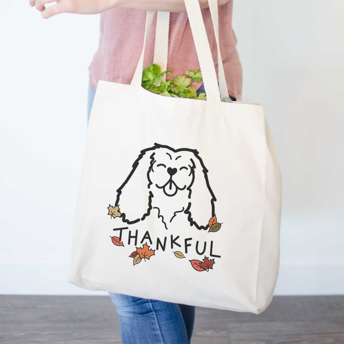 Thankful Cavalier King Charles Spaniel - Tote Bag