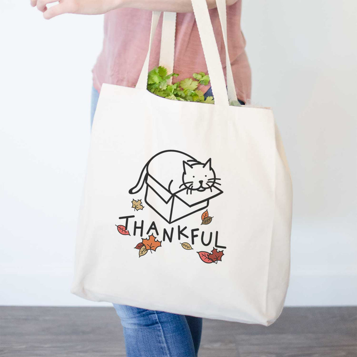 Thankful Cat in a Box - Charlie - Tote Bag