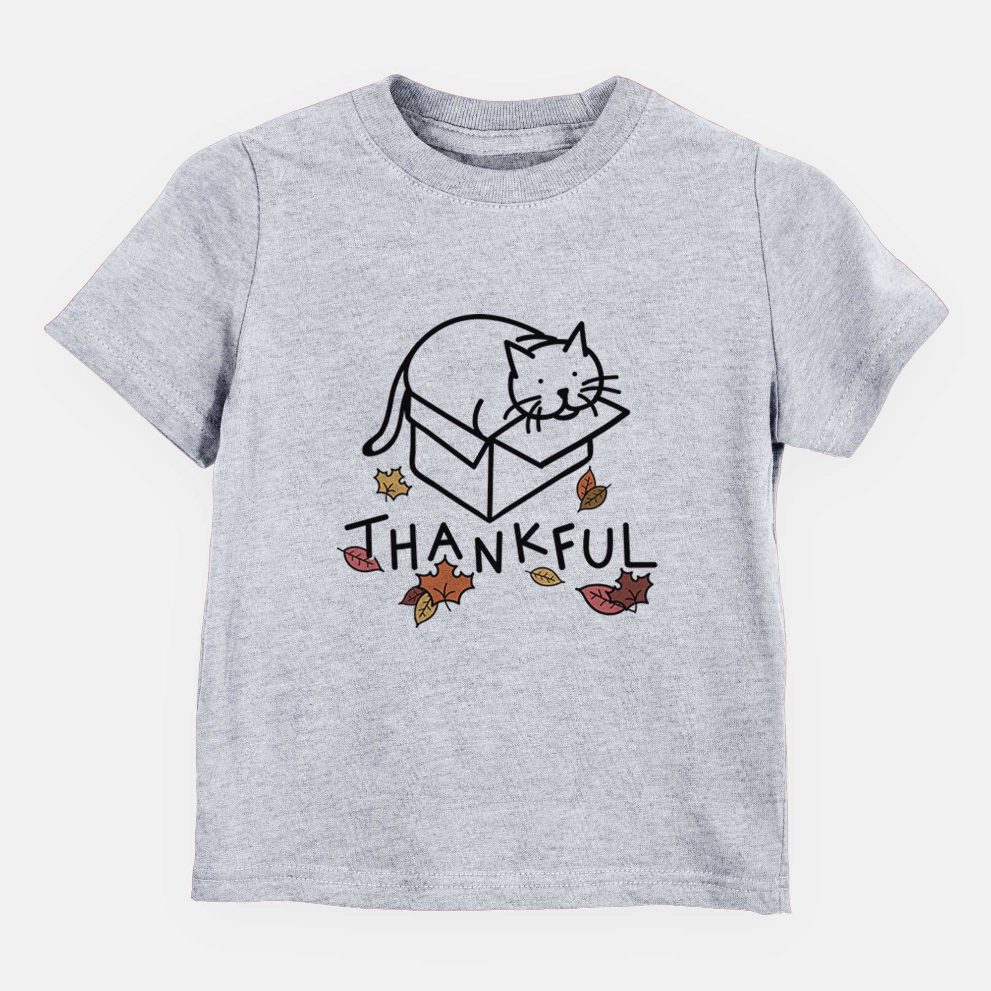 Thankful Cat in a Box - Charlie - Kids/Youth/Toddler Shirt