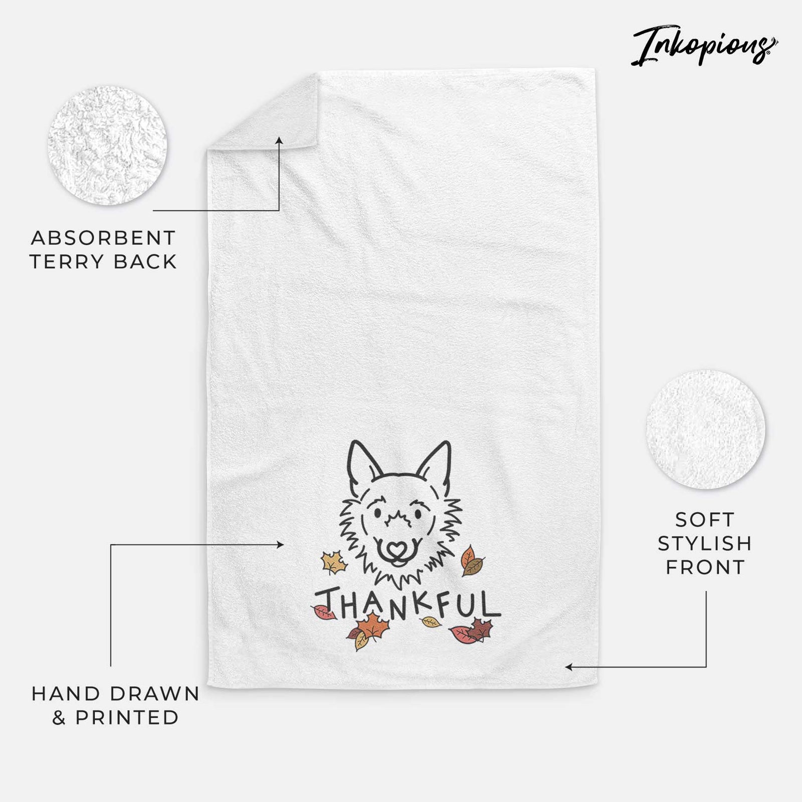 Thankful Super Mutt - Chewy - Decorative Hand Towel