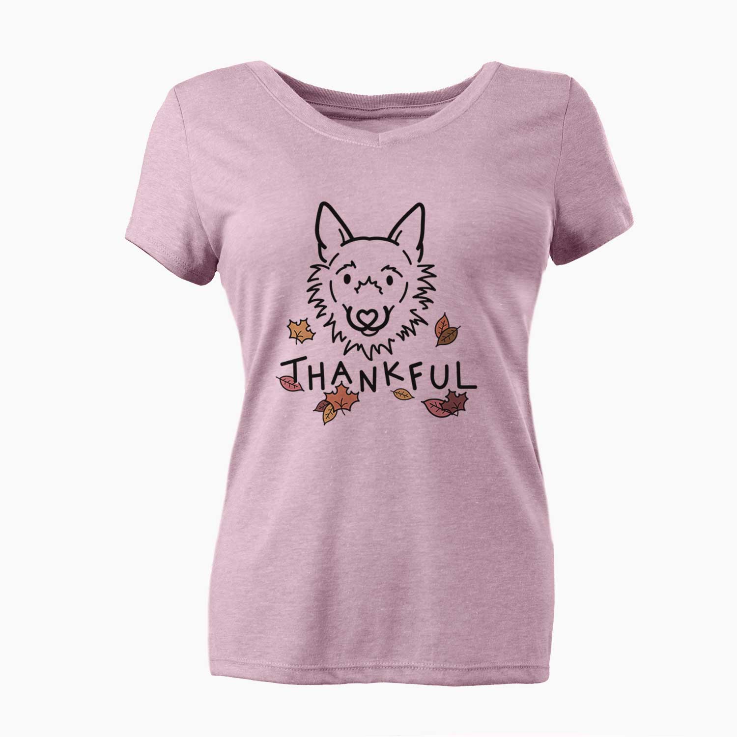 Thankful Super Mutt - Chewy - Women's V-neck Shirt