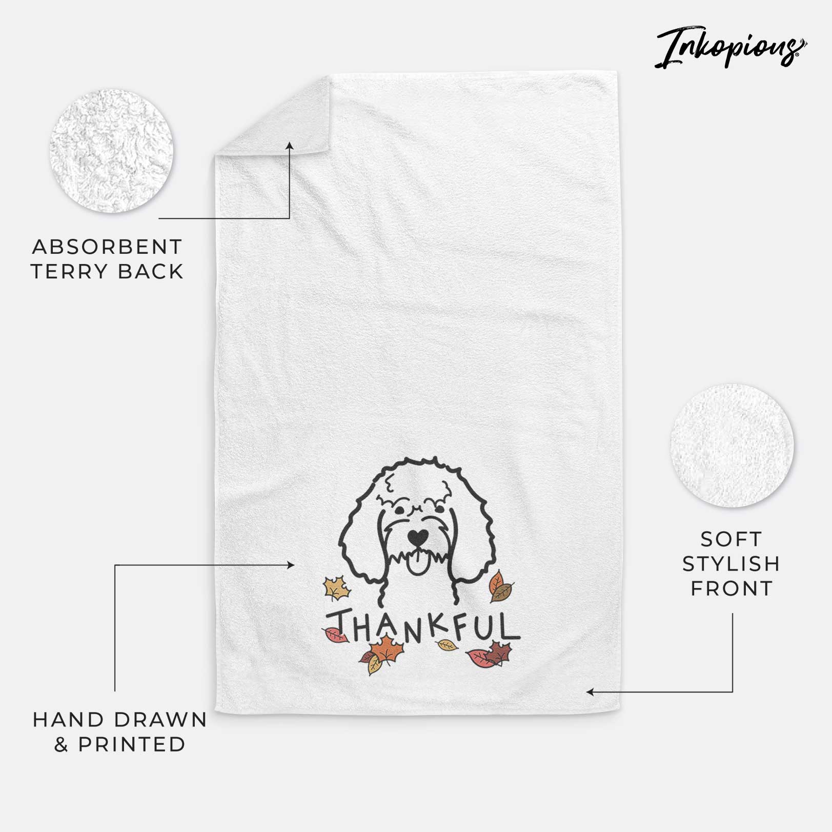 Thankful Cockapoo - Decorative Hand Towel