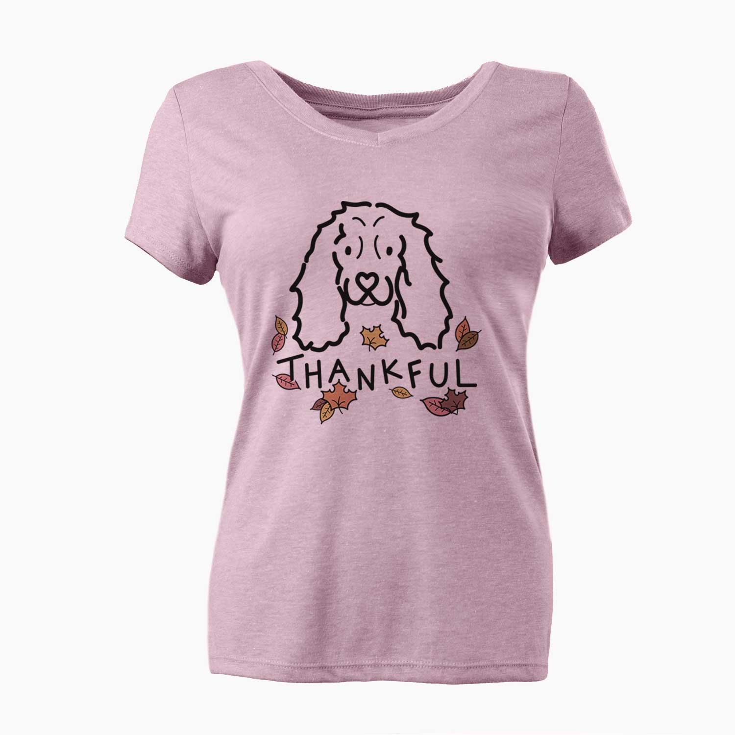 Thankful American Cocker Spaniel - Women's V-neck Shirt