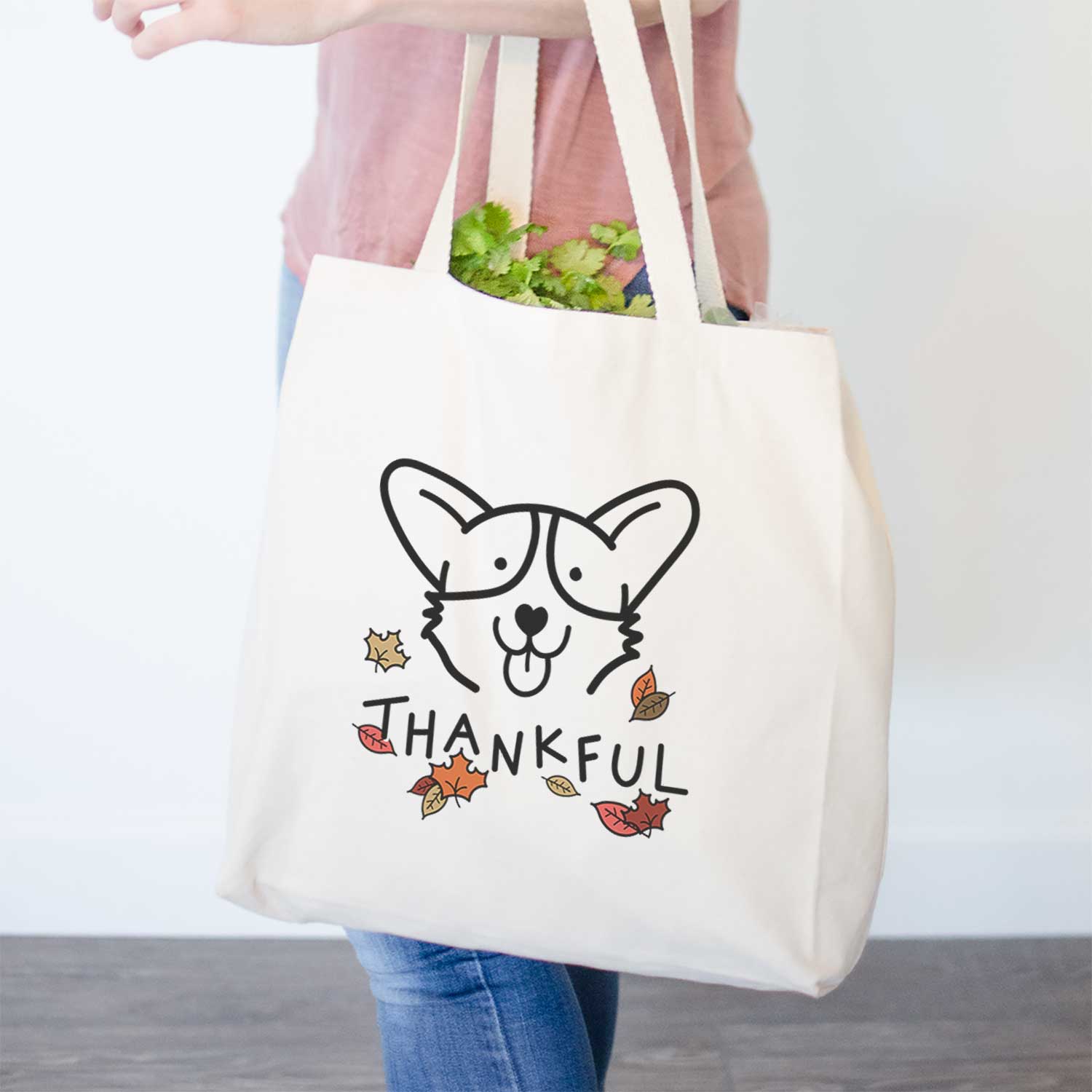 Thankful Corgi - Tote Bag