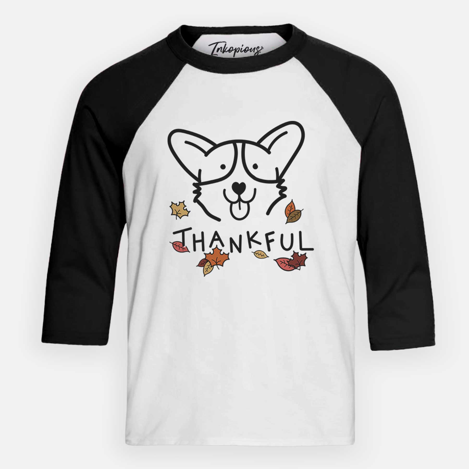 Thankful Corgi - Youth 3/4 Long Sleeve