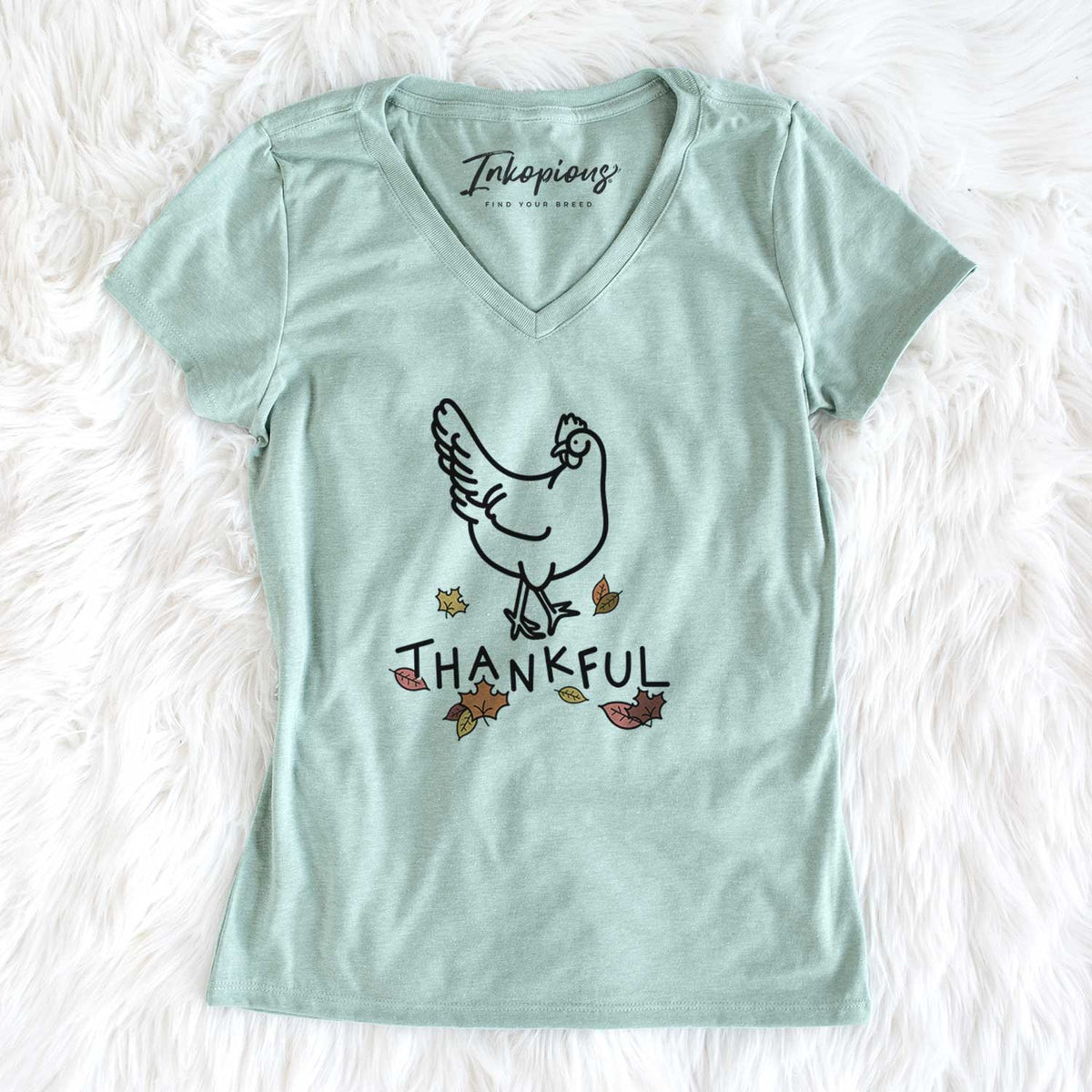 Thankful Chicken - Daisy - Women's V-neck Shirt