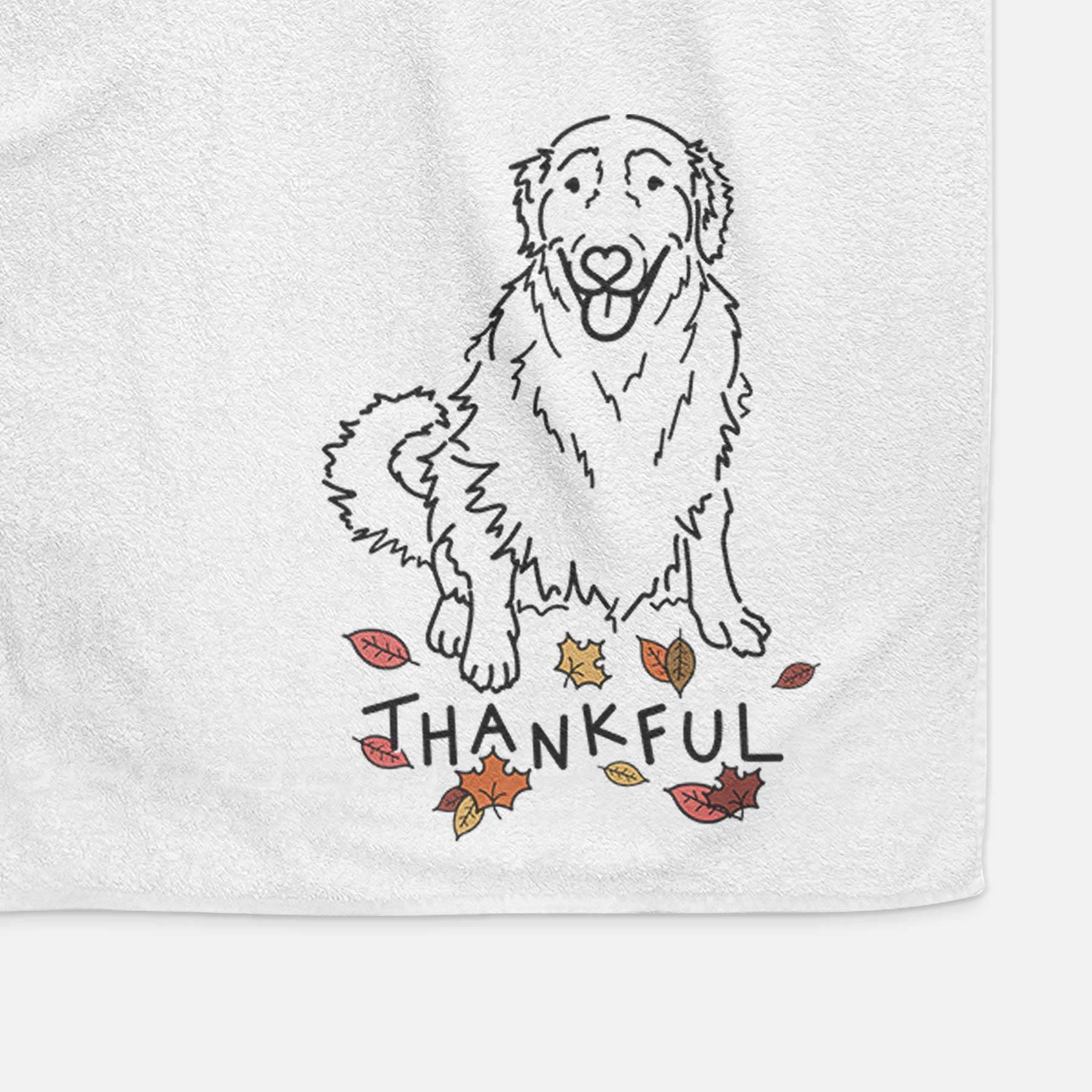 Thankful Golden Retriever - Daisy - Decorative Hand Towel