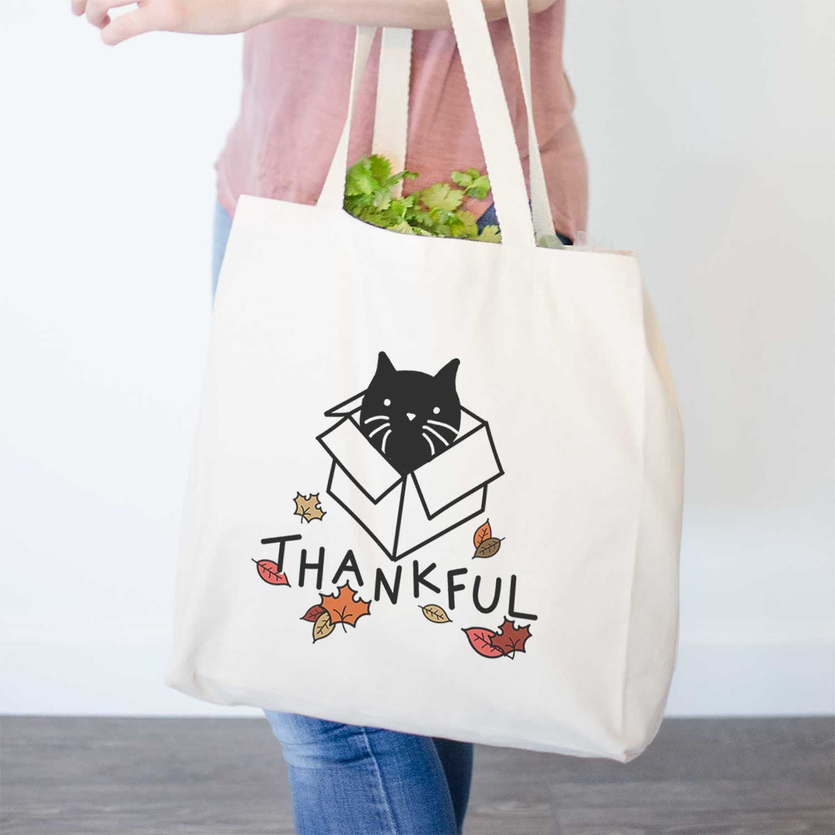 Thankful Black Cat in a Box - Doc - Tote Bag