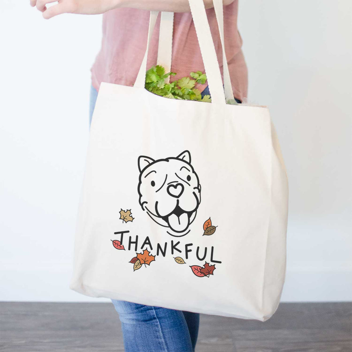 Thankful American Bulldog - Draco - Tote Bag
