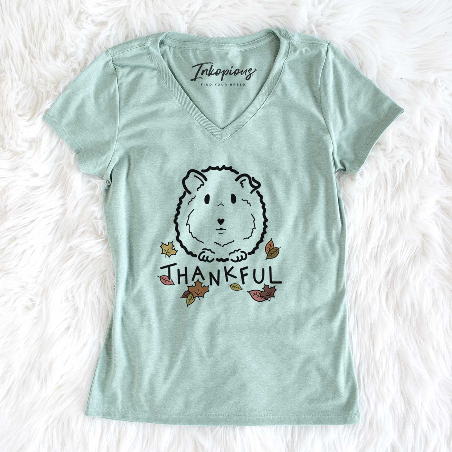 Thankful Guinea Pig - Duke - Women's V-neck Shirt