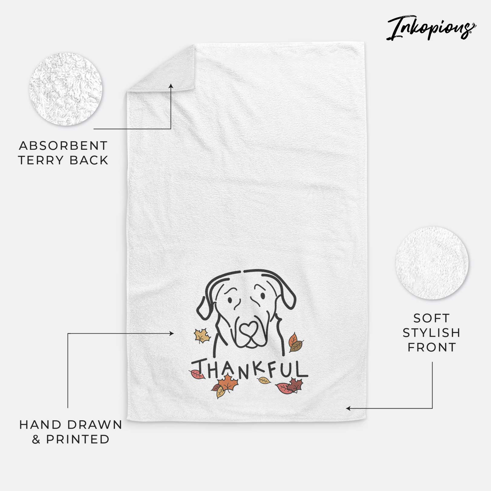 Thankful English Labrador - Decorative Hand Towel