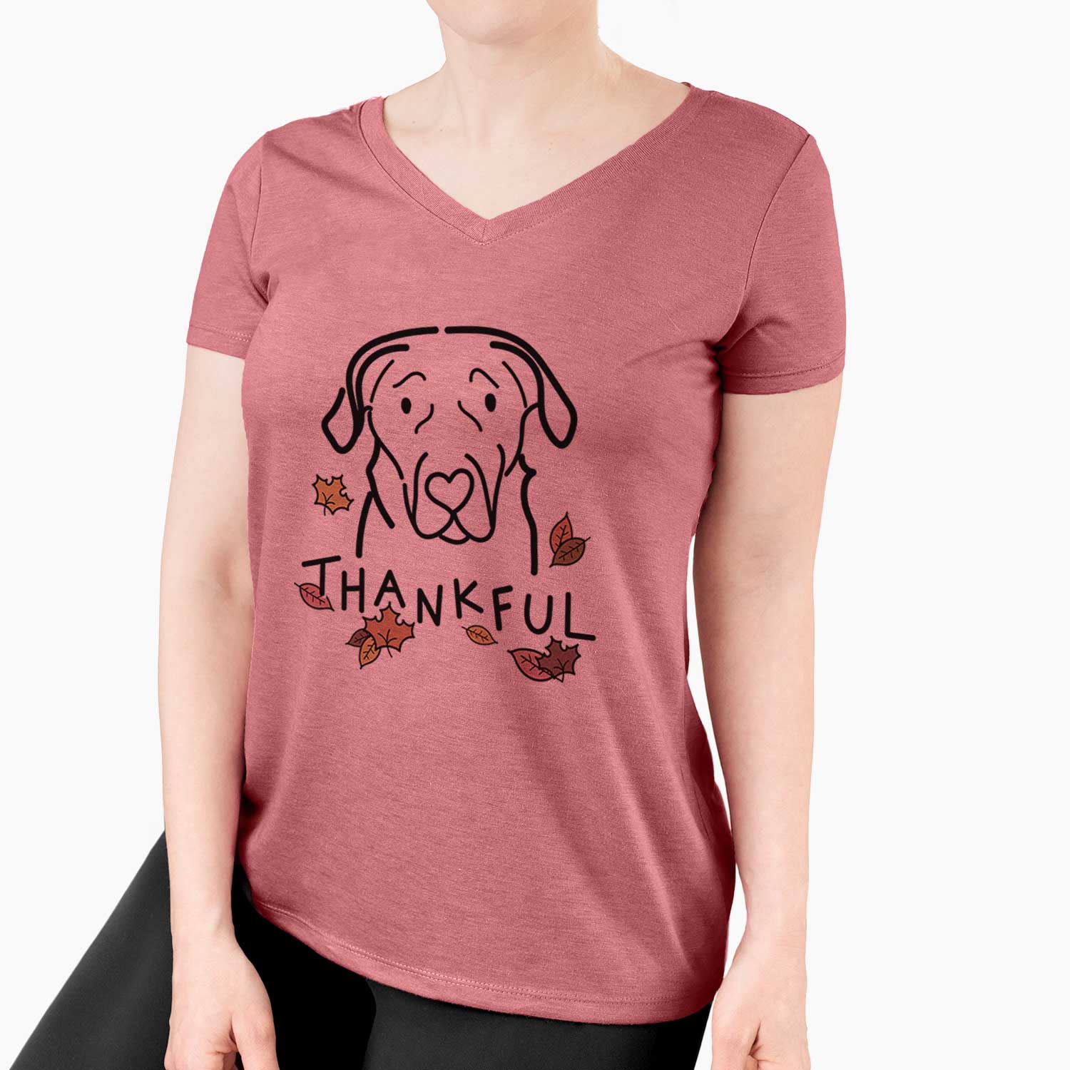 Thankful English Labrador - Women's V-neck Shirt