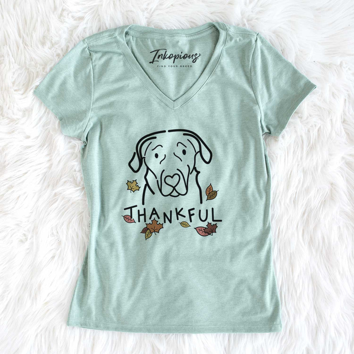 Thankful English Labrador - Women&#39;s V-neck Shirt