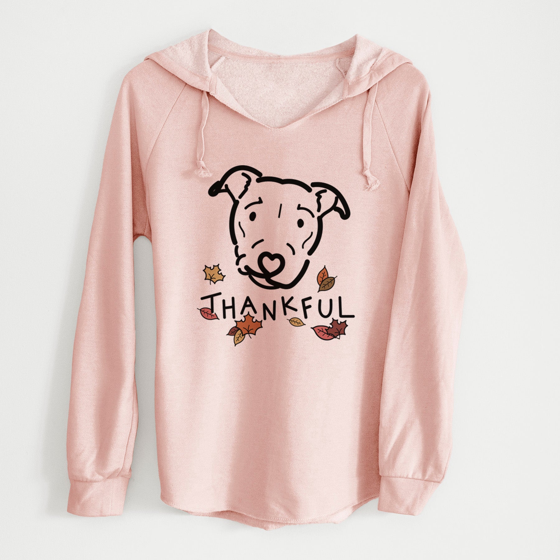 Thankful Pitbull Mix - Ernie - Cali Wave Hooded Sweatshirt