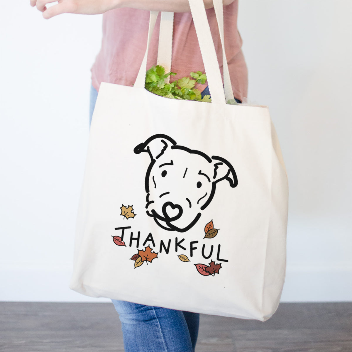 Thankful Pitbull Mix - Ernie - Tote Bag