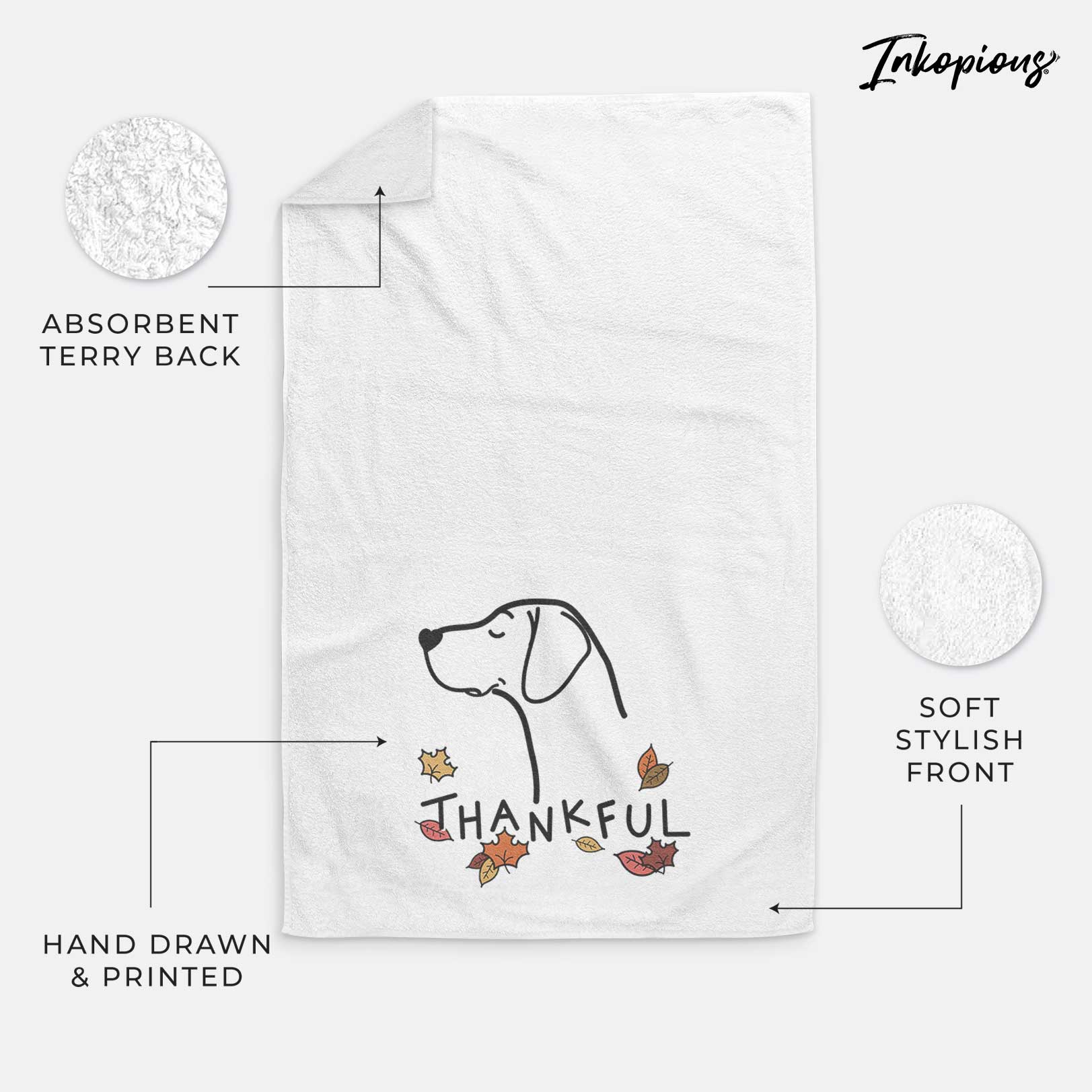 Thankful German Shorthaired Pointer - Decorative Hand Towel