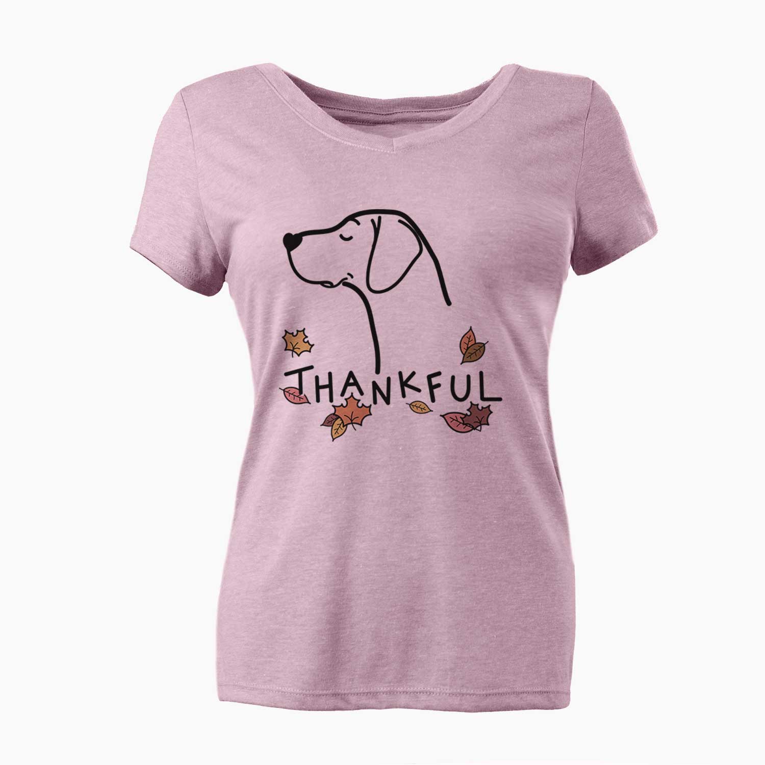 Thankful German Shorthaired Pointer - Women's V-neck Shirt