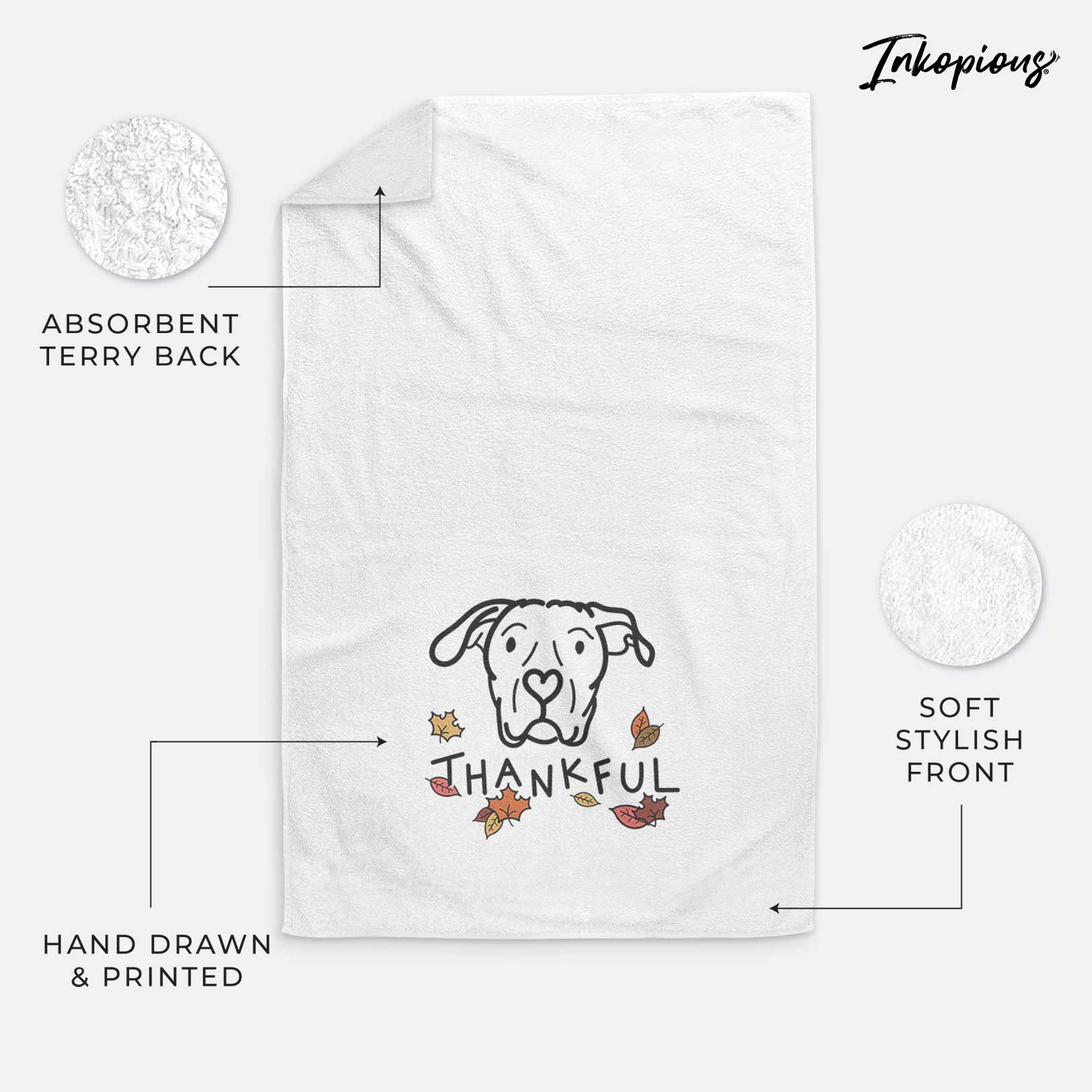 Thankful Dogo Argentino - Genevieve - Decorative Hand Towel