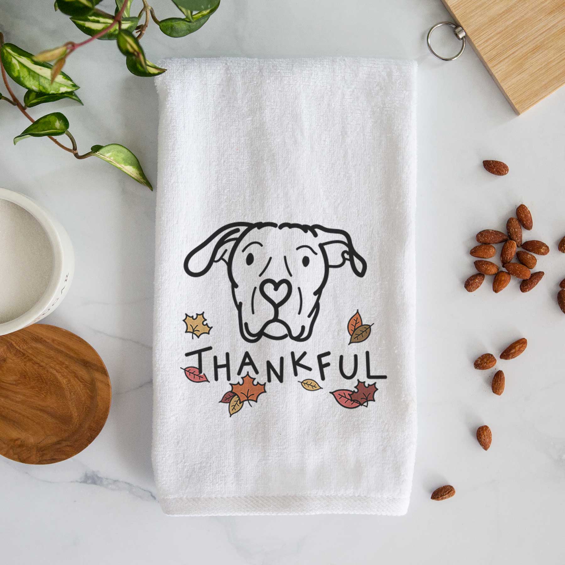 Thankful Dogo Argentino - Genevieve - Decorative Hand Towel