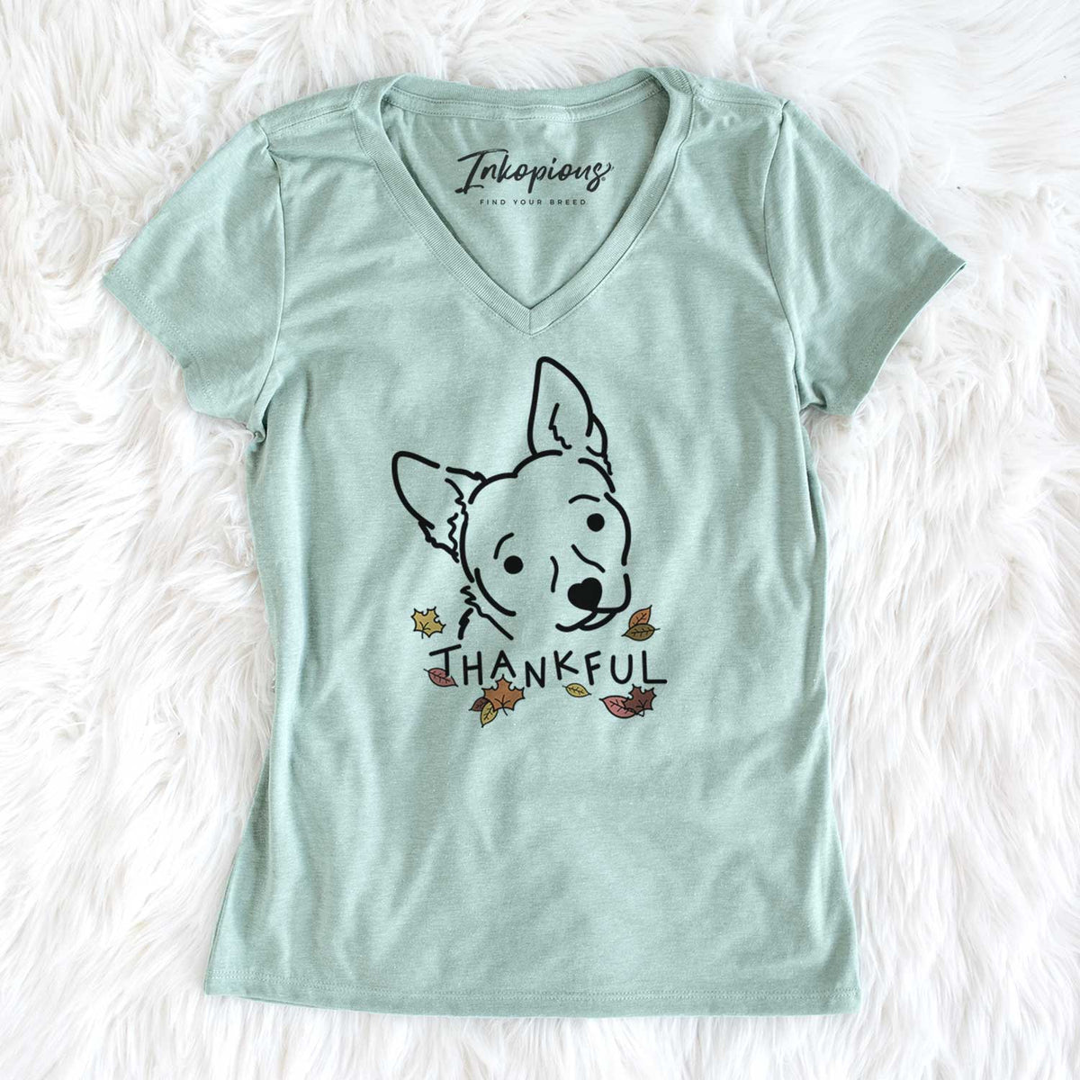 Thankful Chihuahua Mix - GiGi - Women&#39;s V-neck Shirt