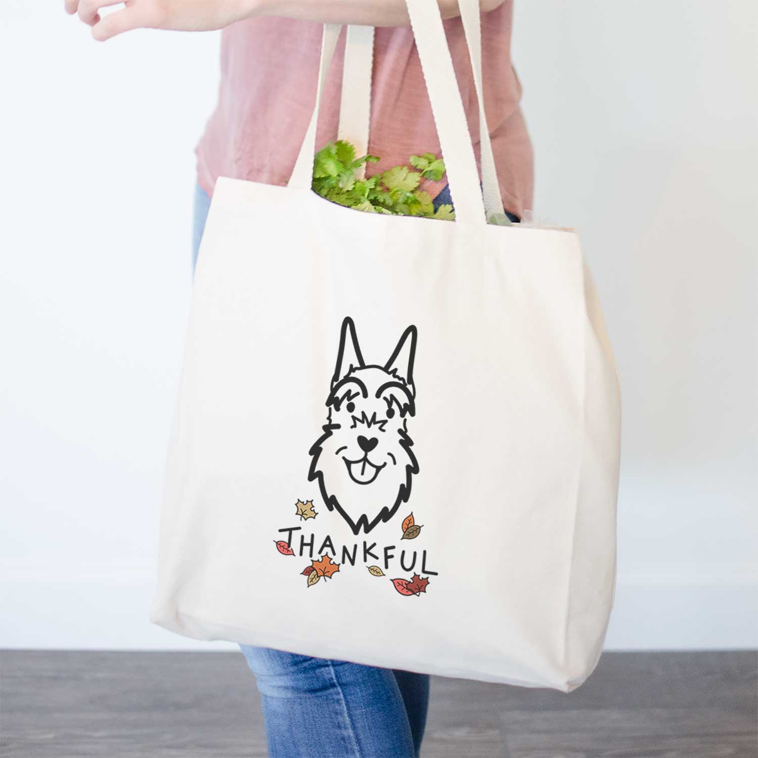 Thankful Schnauzer Cropped Ears - Tote Bag