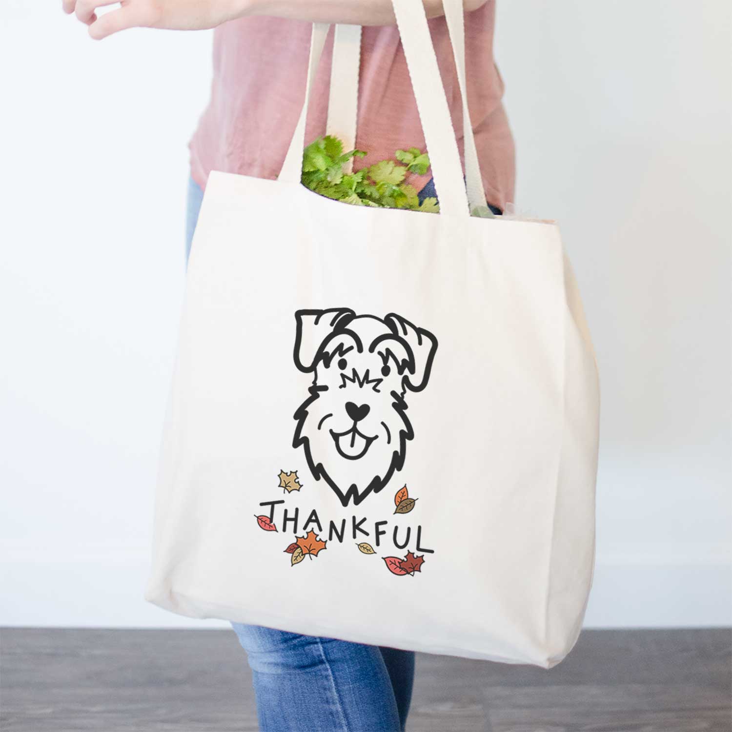 Thankful Schnauzer Natural Ears - Tote Bag